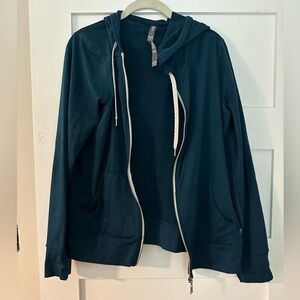 Vuori zip up hoodie, blue/turquoise, size L